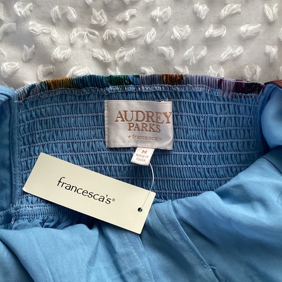 A6 - #281 Francesca's AUDREY PARKS LT BLUE FLORAL MAXI DRESS - Picture 6 of 11